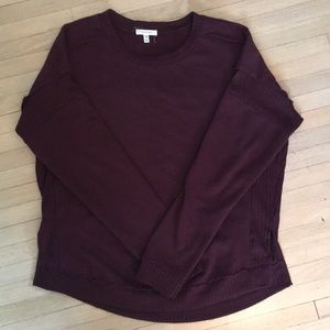 Maurice’s burgundy crew neck